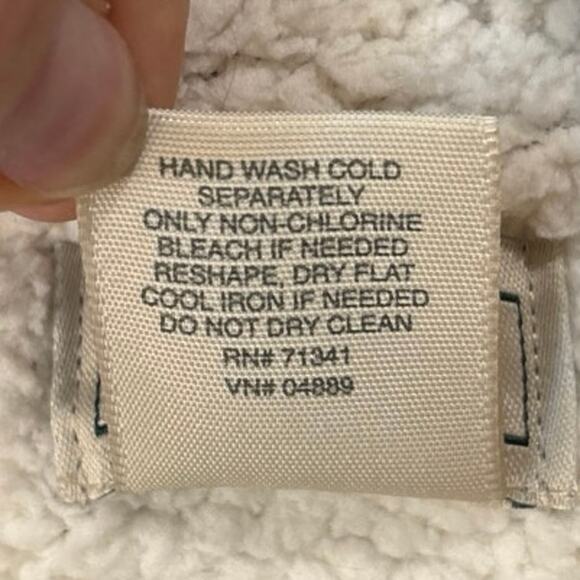 LL Bean Women’s Medium Blue Fair Isle Lambs Wool Full Zip Sherpa Lined Cardigan - Picture 6 of 9